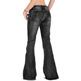 60s Faded Denim Hip Hugger Bell Bottoms Jeans