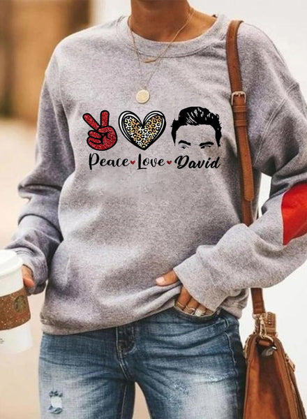 Women's Sweatshirts Letter Print Funny Long Sleeve Round Neck Casual Sweatshirt