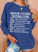 Women's Sweatshirts Letter Print Long Sleeve Round Neck Casual Sweatshirt
