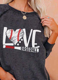 Women's Sweatshirts Letter Print Long Sleeve Round Neck Casual Sweatshirt
