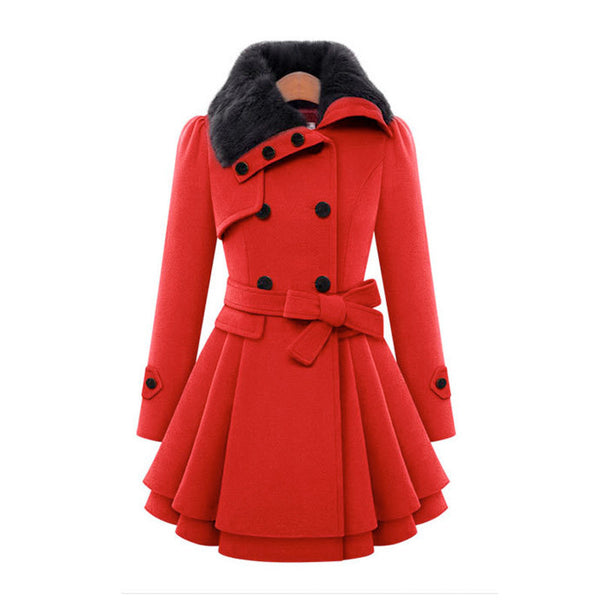 Women's dress coat double breasted outwear