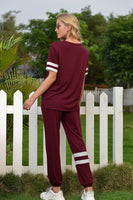 Women's Dog Paw Sport contrast short-sleeved trousers