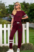 Women's Dog Paw Sport contrast short-sleeved trousers