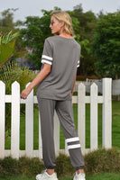 Women's Dog Paw Sport contrast short-sleeved trousers