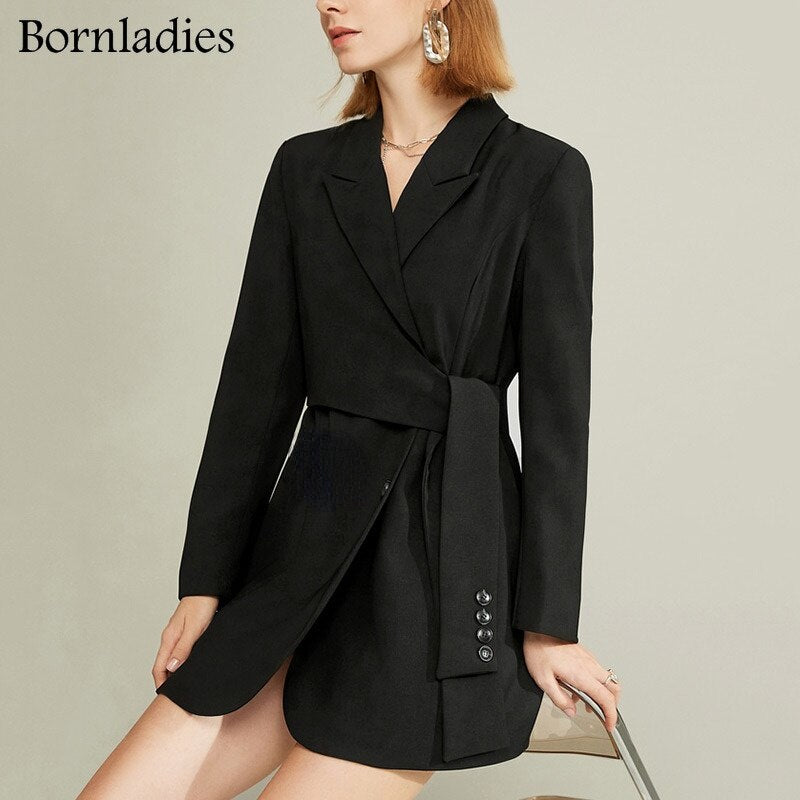 Bornladies Fashion Blazer Dress for Women 2021 Autumn Winter Tunics B –  Sheingraceful