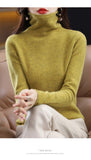 Women's  ready-to-wear pile collar sweater loose knit bottoming shirt turtle neck cashmere sweater top T-shirt