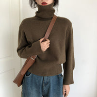 Pile up turtleneck  women's sweater top