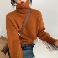 Pile up turtleneck  women's sweater top