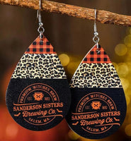 Outside Beer Festival Printed Leather Earrings Creative Festival Earrings Spot earwear