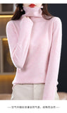 Women's  ready-to-wear pile collar sweater loose knit bottoming shirt turtle neck cashmere sweater top T-shirt