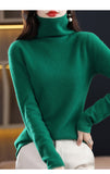 Women's  ready-to-wear pile collar sweater loose knit bottoming shirt turtle neck cashmere sweater top T-shirt