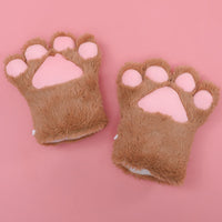 Hand made plush cat paw gloves Cute new cosplay show