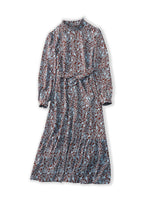 VIMLY Long Sleeve Floral Dress Women 2021 Autumn Elegant Vintage Dresses Office Lady A Line Long Dress Female Vestidos  F8750