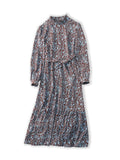 VIMLY Long Sleeve Floral Dress Women 2021 Autumn Elegant Vintage Dresses Office Lady A Line Long Dress Female Vestidos  F8750