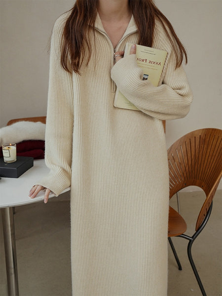 Women Zipper Turtleneck Loose Casual Sweater Dress For Ladies Full Sl Sheingraceful Women Zipper Turtleneck Loose Casual Sweater Dress For Ladies Full Sl Sheingraceful