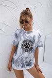 Women's  Dog Paw Round neck fashion casual T-shirt
