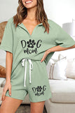 women's dog mom print two-piece set