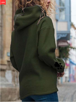 Women's Dog Paw Print Hoodie